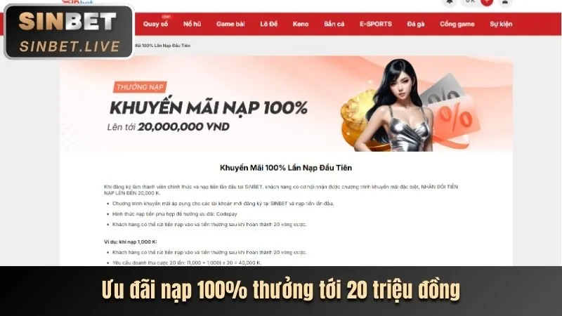 Tiền thưởng chào mừng cho người chơi Slot mới